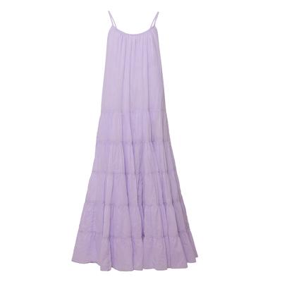Maxikleid NASSAU BEACH "NB231049", Damen, Gr. 48S, US-Größen, lila, 100% Baumwolle, Kleider Maxikleid