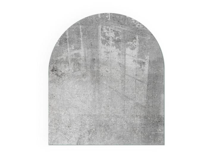 Tulup Kaminbodenplatte 80x70 cm - Rohbetonstruktur, Grau, Glas, Rechteckig, 80x70x0.4 cm, Elektrogeräte, Heizgeräte, Elektrokamine
