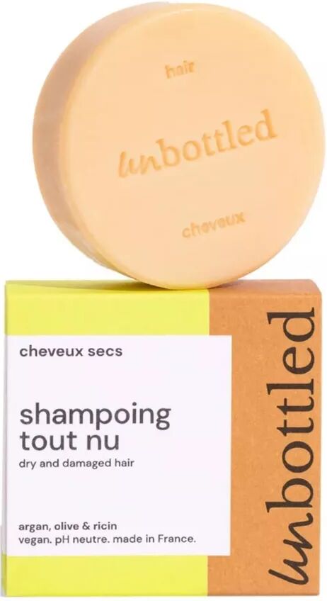 UNBOTTLED - Shampoing Solide Tout Nu, Naked Shampoo, 75 g, Fantasie