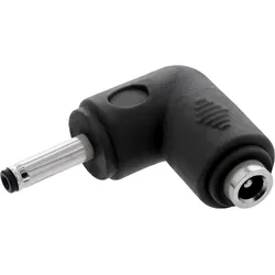 InLine DC Adapter, 3,5 x 1,35 mm, Stecker/Buchse, gewinkelt, schwarz
