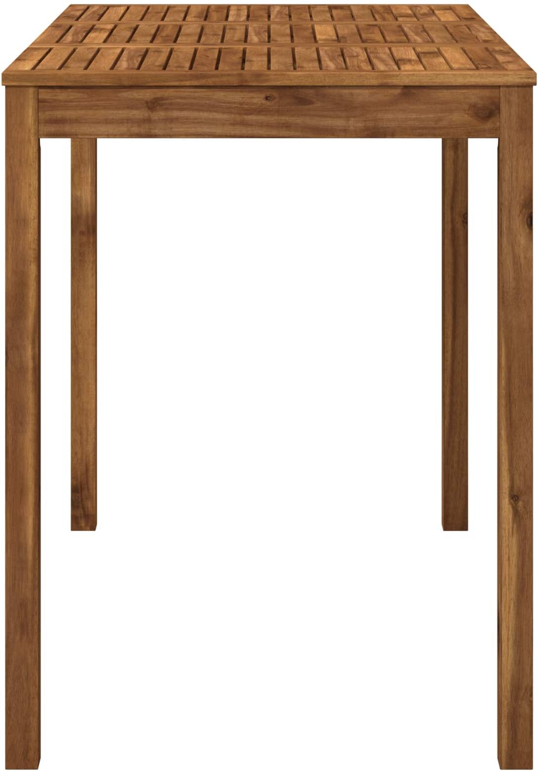vidaXL Table de Bar de Jardin Naturel 141 x 80,5 x 105 cm