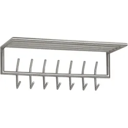 Wohnling, Kleiderhaken + Wandgarderobe, Wandgarderobe Metall Silber