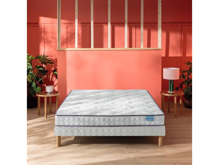 Ensemble sommier et matelas 90x190 cm latex ferme Merinos Happy Lit