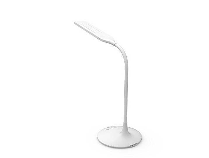 Alba LEDTWIN BC Lampe de Bureau Autonome LED\, Plastique/6 W\, Blanc\, 18 x 34 x 36 cm