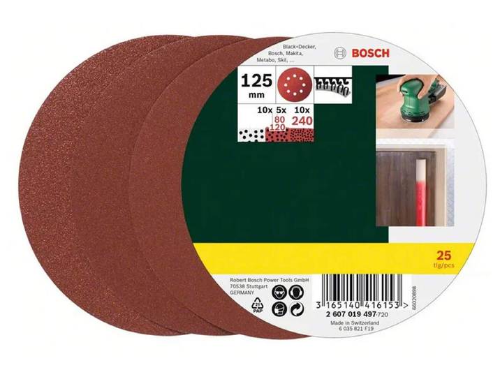 Bosch 125 mm Schleifblatt Set 25 tlg.