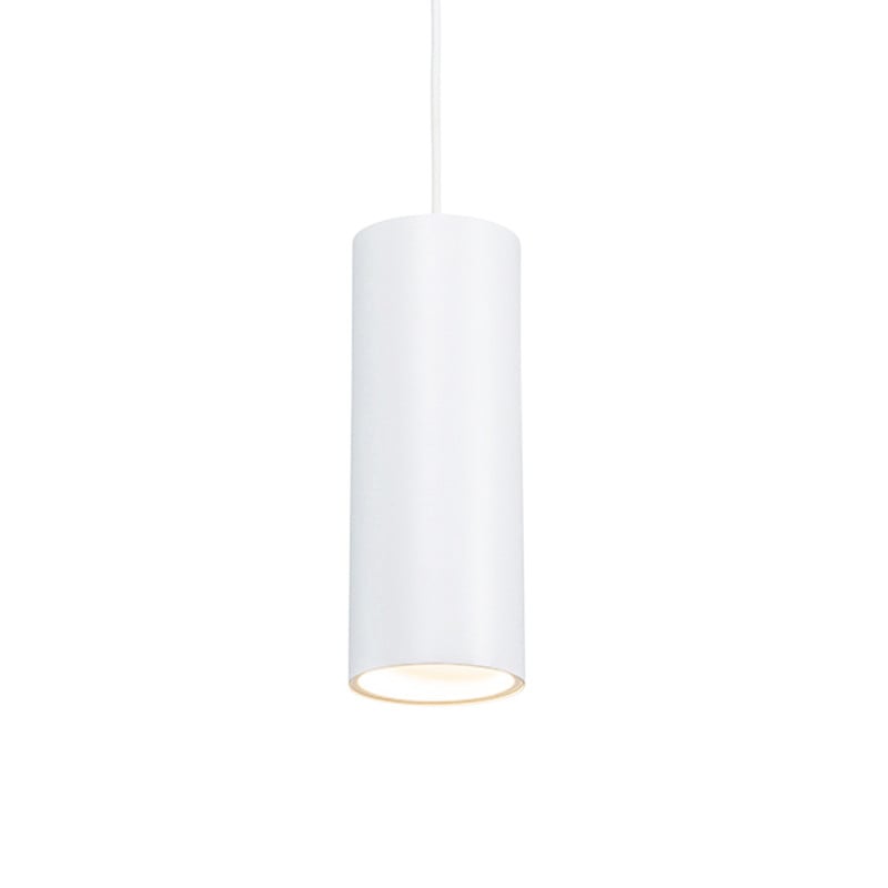 Qazqa Tubo Design hanglamp wit rond aluminium GU10 modern cilindervorm