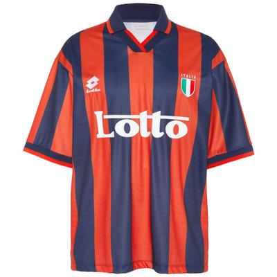 Fußballtrikot LOTTO, Herren, Gr. S (44/46), bunt (naval academy), 100% Polyester, gestreift, V-Ausschnitt, Flachstrickbündchen, Trikots Fußballtrikot, - im Retrodesign (Calcio '93)