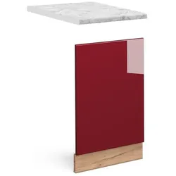 Vicco Frontblende Fame-Line, Geschirrspülerblende, Rot, Weiss