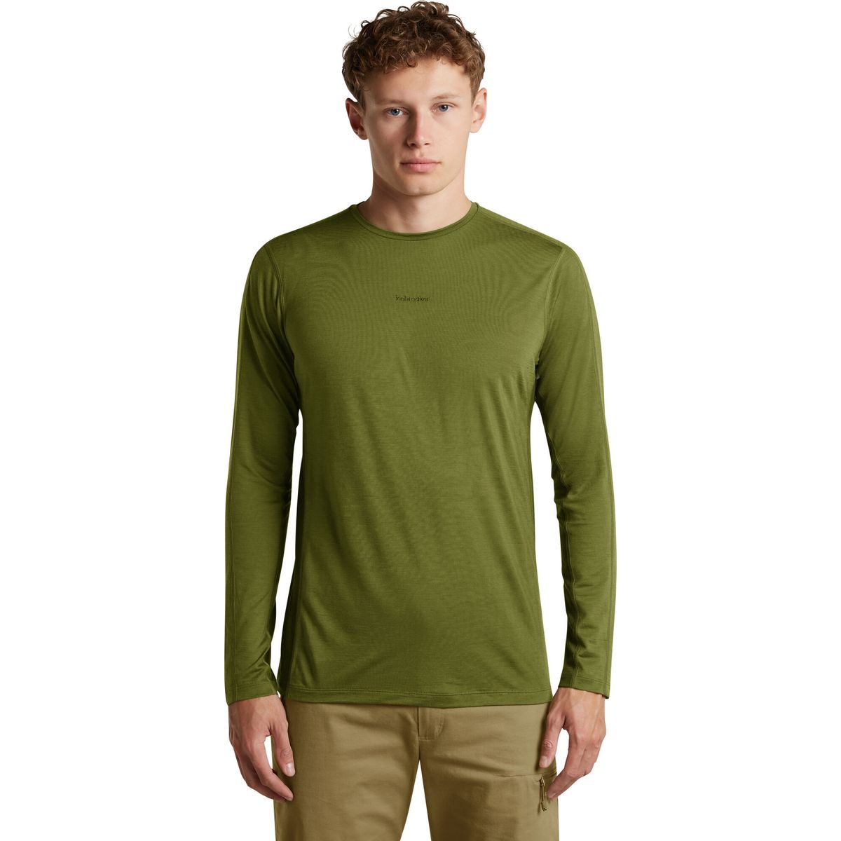 Icebreaker Men Mer 125 CL Sphe Long Sleeve Tee C Block sphagnum/dk loden/cb (IB0NM) S 0A57HZIB0NM-S