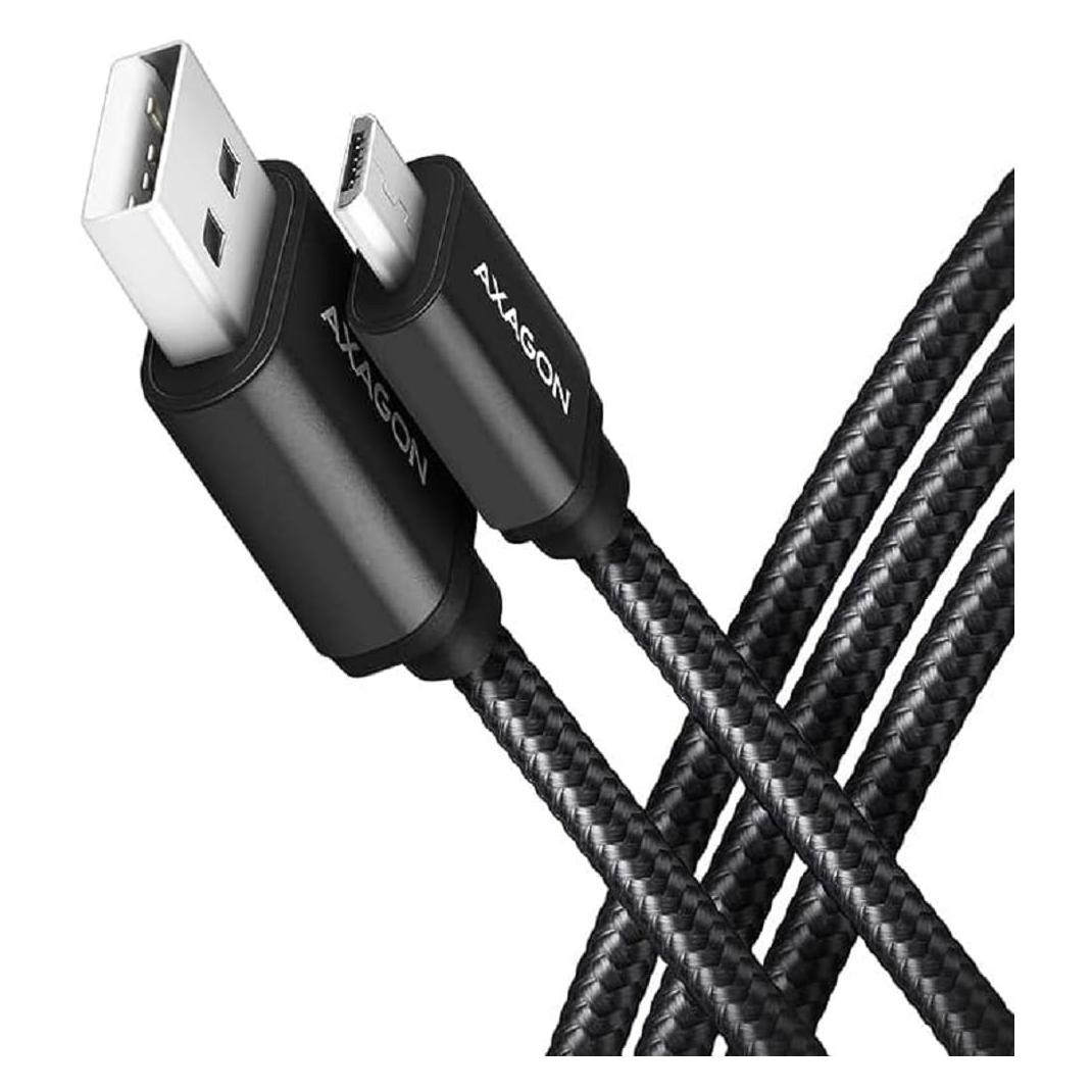Axagon BUMM-AM15AB Kabel Micro-USB auf USB-A 2.0 (1.50 m, USB 2.0) (BUMM-AM15AB)