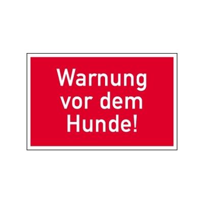 Schild Warnung vor dem Hunde Kunststoff 15x25cm Achtung Wachhund wetterfest