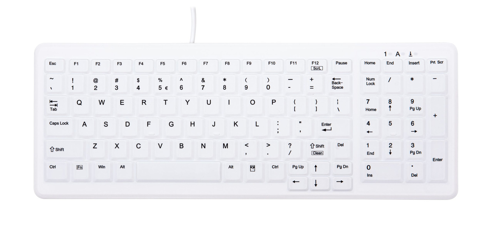 Contour Design Active Key AK-C7000 toetsenbord, USB, QWERTY, wit