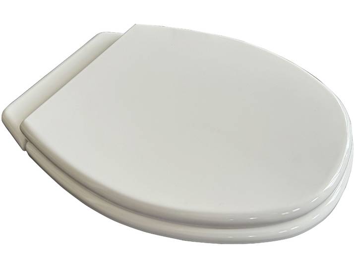 WC-Sitz ADOB Milano , weiss (weiß), B:37,5cm H:4,5cm L:49cm, Duroplast, WC-Sitze, WC-Sitz, mit Rückbrett als Problemlöser