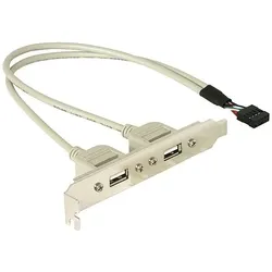 DeLOCK Slotbracket 1x internal USB 5pin > 2x USB2.0 external