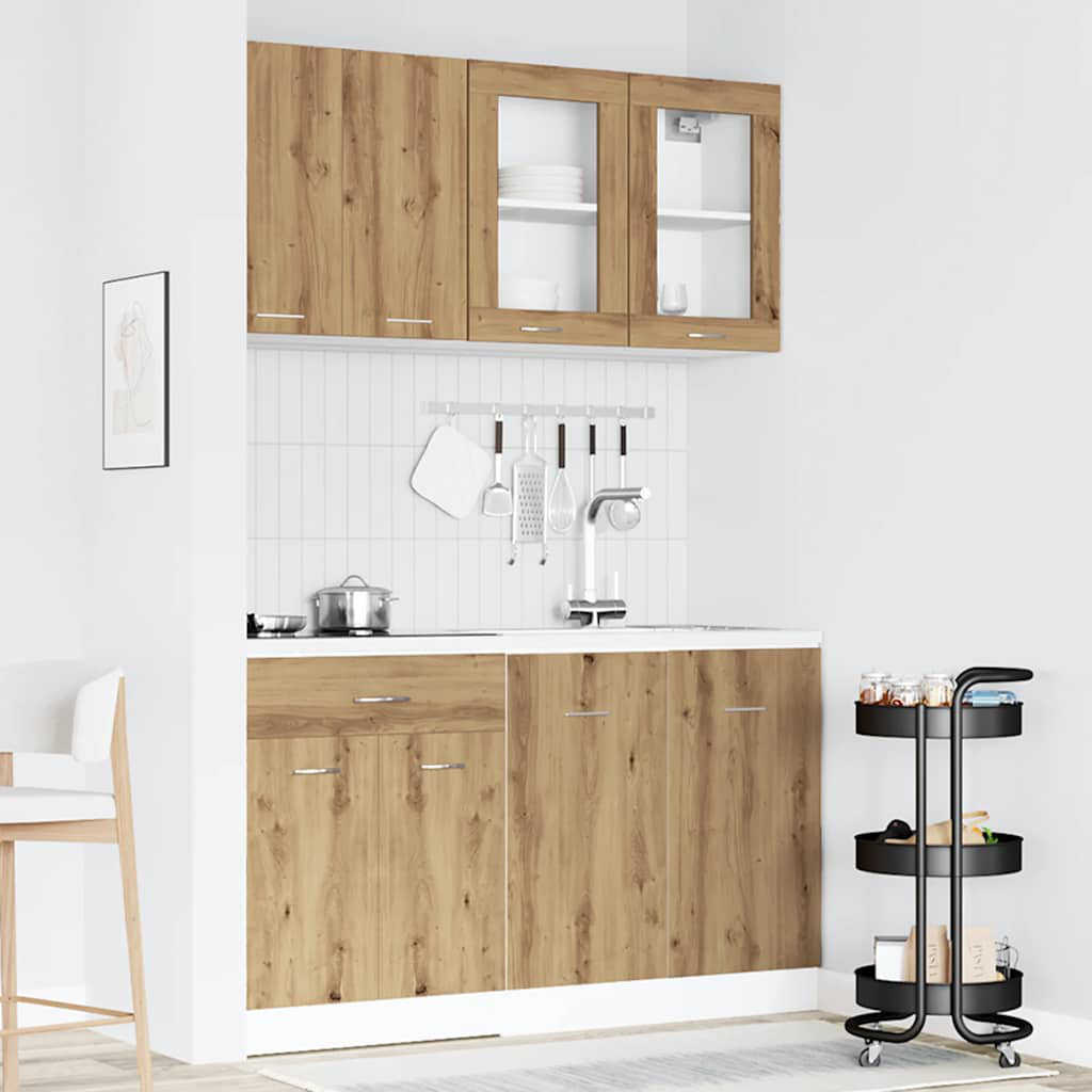 Latitude Run Lyon Kitchen Cabinet Set Lyon artisian oak 81.5cm H X 80cm W X 46cm D