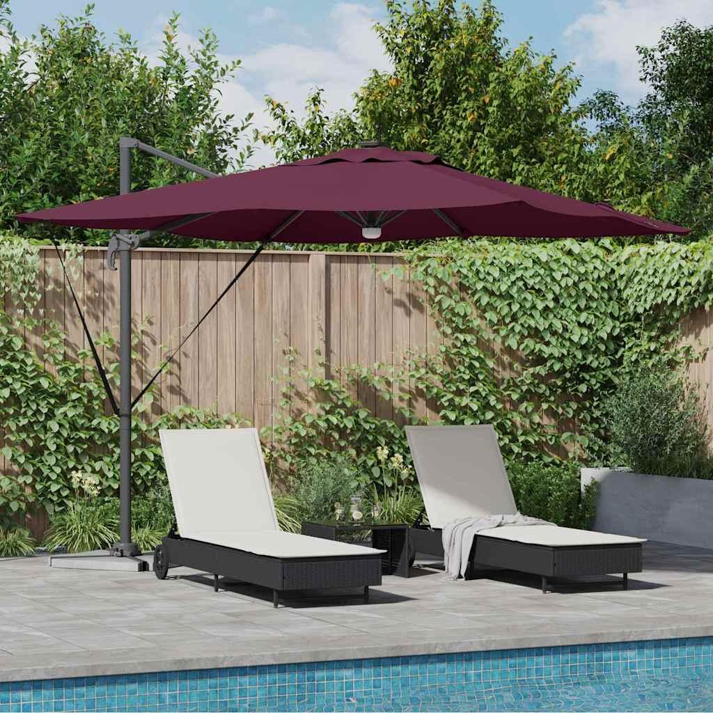 Maison Exclusive - Roma Parasol Rot 286 x 284 x 270 cm Aluminium und Polyester