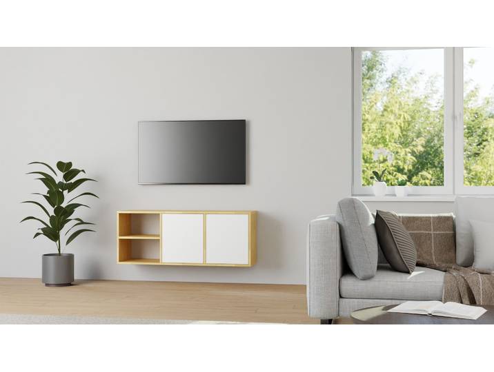Hängesideboard nach Maß – gratis Magazin Buche Natur geölt