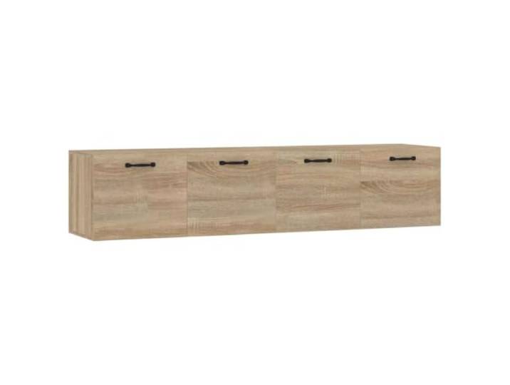 Todiikf 2er Set Wandschrank Sonoma-Eiche 60x36,5x35 cm Holzwerkstoff Praktische Hängeschränke mit 2 Fächern für Wohnzimmer und Flur. Wandhängendes Design spart wertvolle Bodenfläche.