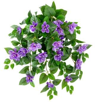 Nearly Natural 24-in UV Resistant Artificial Azalea Hanging Plant - Set of 3