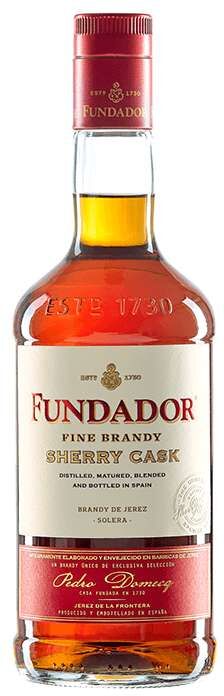 Brandy Fundador Sherry Cask 70 cl - Brandy Español de 36º - Bodegas Fundador
