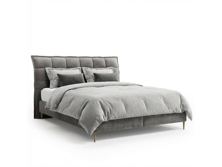 Boxspringbett 180 x 200cm Chenille Kiera Grau