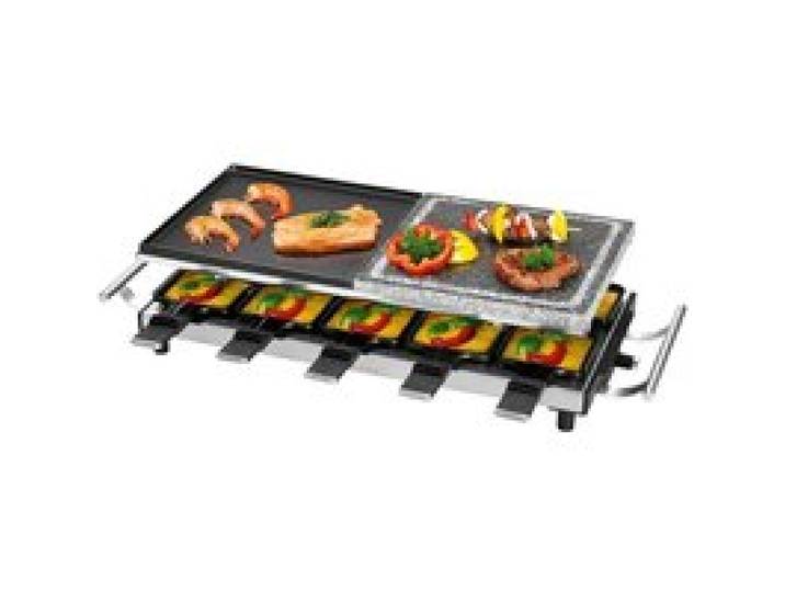 Raclette Grill 2 En 1 Proficook 10 Personnes 1700W Plaque Pierre Et Grill Antiadhésif Inox