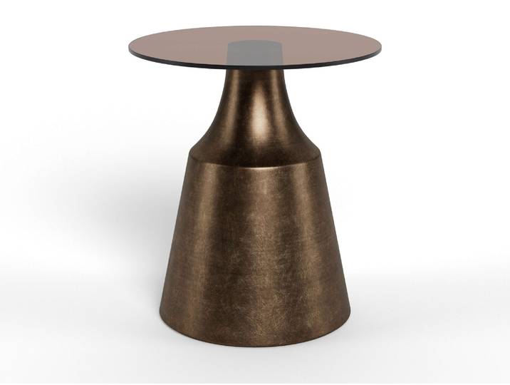Couchtisch ACTONA GROUP Dunsley, Kaffeetisch, Beistelltisch , braun (braun, bronze, braun), B:45cm H:47cm T:45cm, Tische, Couchtisch, Tisch, Tischplatte aus Glas, in 2 Grössen