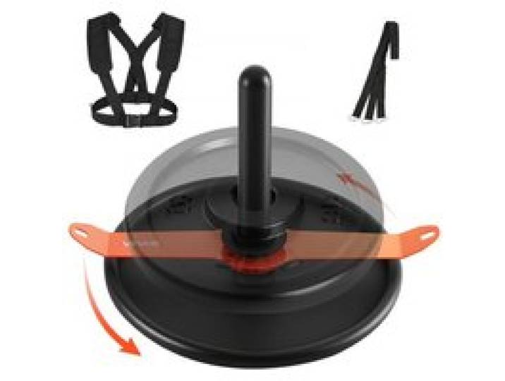 VEVOR Traîneau de Puissance Traction en Acier, Équipement d'Entraînement de Force, Vitesse et Explosivité avec Harnais, Compatible avec Disques de 5 cm, pour Exercice Athlétique Fitness, Noir Orange