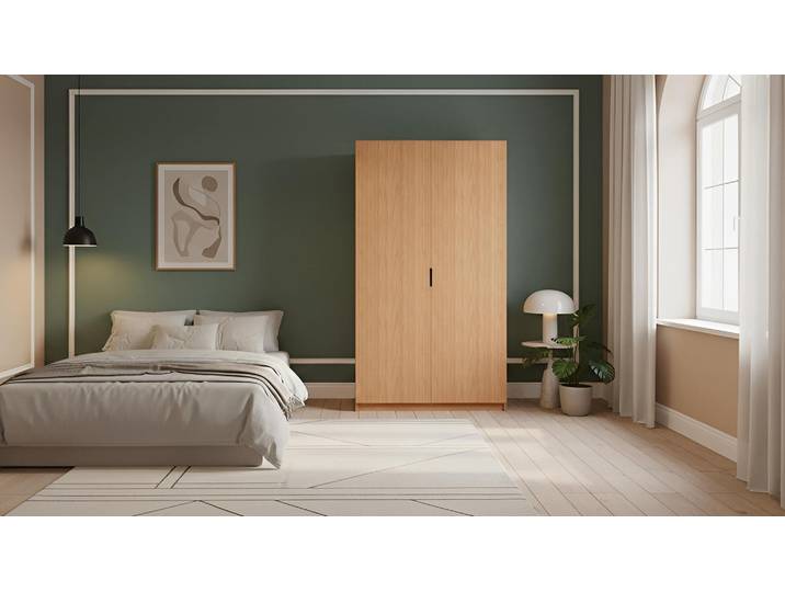 Armoire en placage de bois véritable Placage de bois Cerisier américain huilé