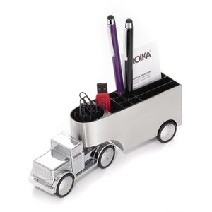 TROIKA Schreibtisch-Organizer GAM06/CH, LKW, Metall, verchromt, 10 Fächer, silber
