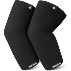 NEOLYMP Ellenbogenbandage Kraftsport Kompressionsbandage, Größe S (18-23 cm) in Schwarz Schwarz