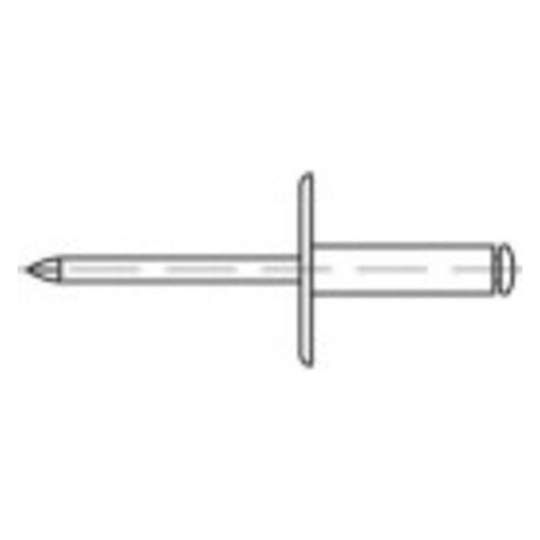Toolcraft Offene Blindniete (Ø x L) 4.8 (160170)