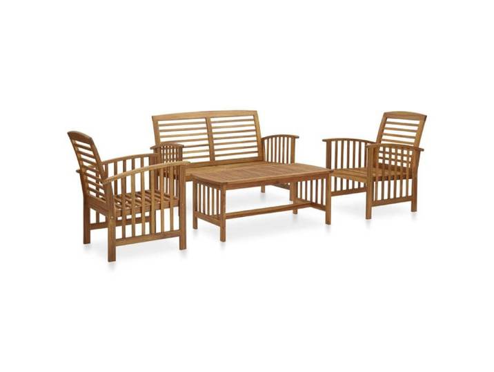 Salon de Jardin 4 pcs Mobilier d'Extérieur Ensemble de Meubles de Terrasse Mobilier de Patio Meubles de Jardin Bois 3057971
