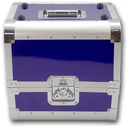 SATISFIRE LP Koffer PRO für 80 Schallplatten Vinyl Plattencase 50:50 Split blau