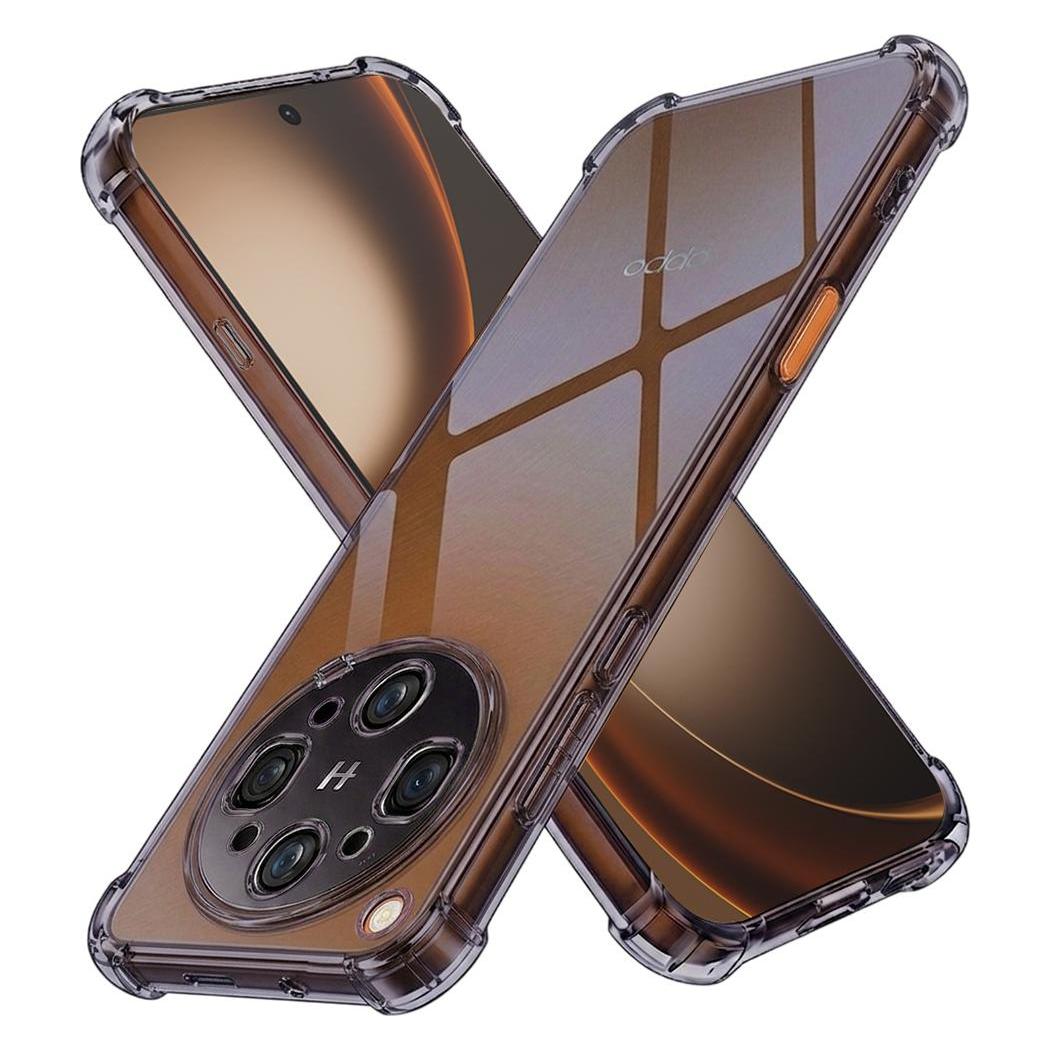 Techsuit - Shockproof Clear Silicone - Oppo Find X9 Ultra - Smoke Black (Oppo Find X9 Ultra) (70612392)