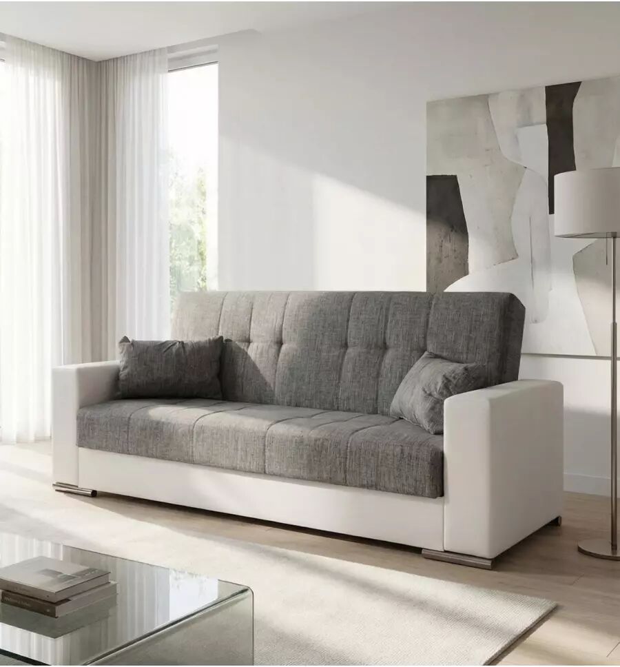 BellaHome DIVANO 3P PADOVA ECO.BCO-GRIGIO