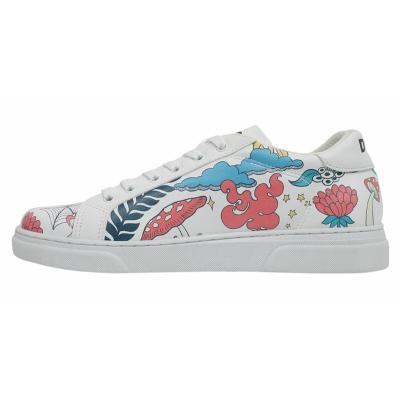 Sneaker DOGO "Ace Low-Top Sneaker Open Your Mind Damen Sneaker", Damen, Gr. 37, atmungsaktiv gefüttert ungefüttert, Normalschaft, weiß, Lederimitat, Schuhe Sneaker, Handgefertigt