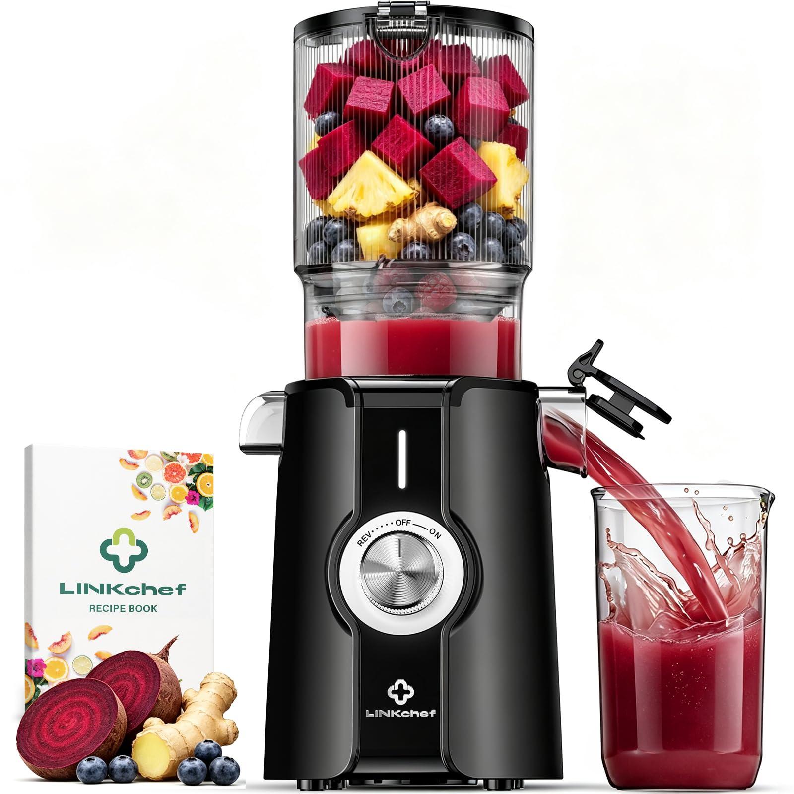 Slowjuicer, 200 W, 4,53" Einfüllöffnung, BPA-frei, schwarz