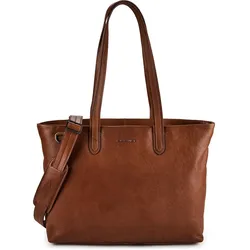 Plevier Catz Aktentasche RFID Schutz Leder 43 cm Laptopfach (15"), Notebooktasche, Braun