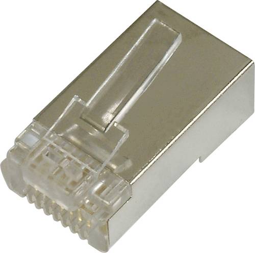 Digitus DN-219603 CAT 6 Modularstecker für Rundkabel, geschirmt, 100 Stk. DN-219603 RJ45 Stecker Polzahl Sensoren 8P8C Silber, Tra