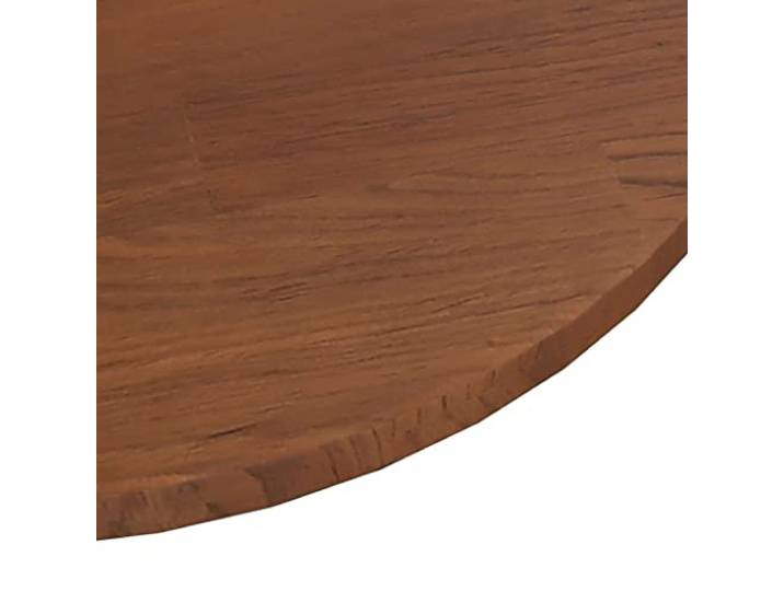 KTHLBRH Tischplatte, rund, massives Eichenholz, 90 cm, Dunkelbraun Dunkle Oberfläche, sofort einsatzbereit, für Restaurants, Bars, Hotels, Couchtische oder Konsolentische