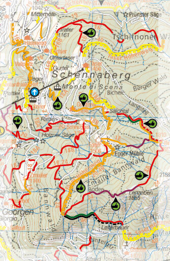 Carte Supertrail - Merano Nord   Supertrail Map