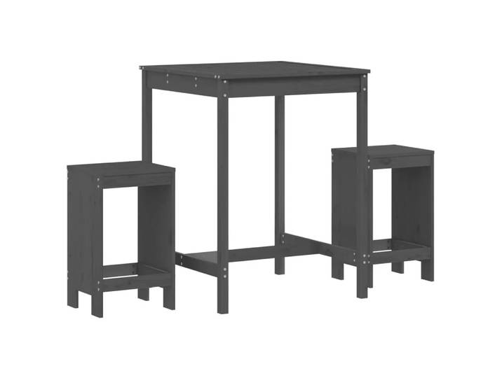 VidaXL - Gartenbar set kiefernholz, One Size, Grau