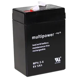 Blei-Akku Multipower MP5-6, 4,8 mm Faston Anschluss, 6 Volt, 5 Ah