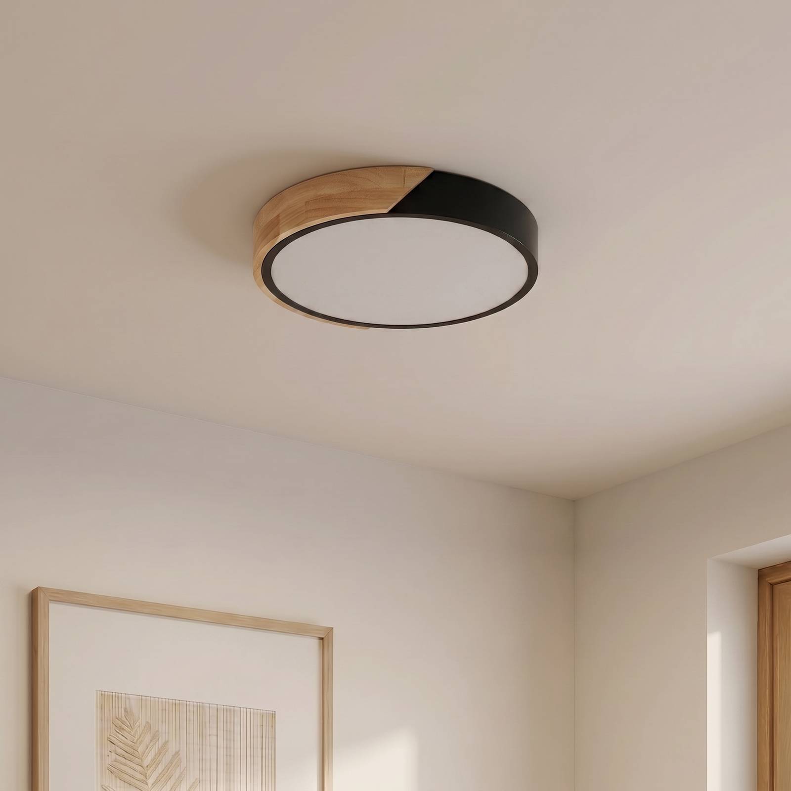 Deckenlampe Lynorri PRIOS, schwarz, für Wohn- / Esszimmer, Kunststoff, Modern, Deckenlampe