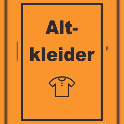 HB-Druck Altkleider Mülltrennung Aufkleber Text Symbol Shirt Hemd Hose A4 (210x297mm)