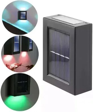 Perfect Picks Market Solar Up Down Wall Lights Waterproof Outdoor Solar Light For Garden And Home multicolor 2pcs
