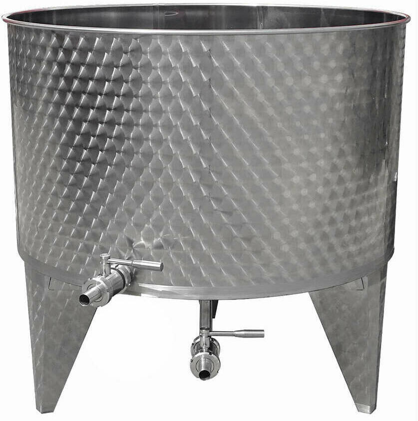 Polsinelli Mastello Acciaio Inox da 200 L con Fondo Conico 10°