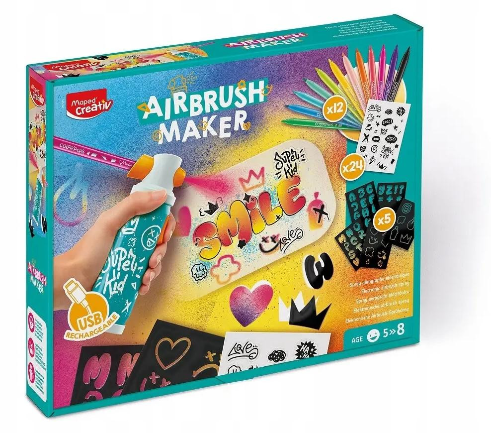 Maped Creativ Airbrush Maker set voor kinderen, diverse kleuren