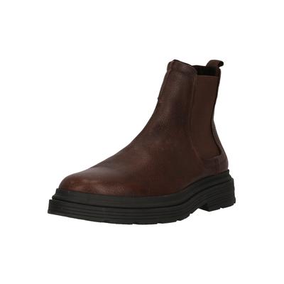 Stiefelette CLARKS "Badbury Easy", Herren, Gr. 44,5, braun, Kunstfaser, Leder, Schuhe Stiefelette, mit weichen Polsterungen